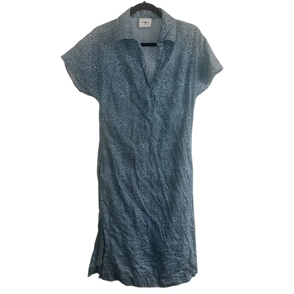 ✨Akris Punto Blue Leopard Midi Sz 6 Dress✨ - Picture 2 of 8